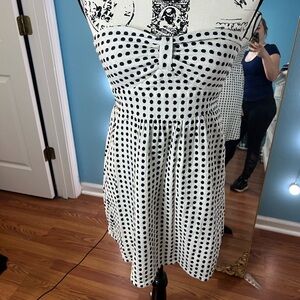 Roxy Black and White Strapless Dress